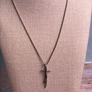 SILPADA Jewelry Sterling Silver GREAT IMPRESSIONS Cross Necklace 16" RETIRED